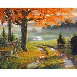 Springbok Fall Country Home - 1000 Piece Jigsaw Puzzle for Adults - Made in USA