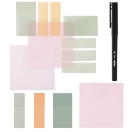 Mr. Pen- Pastel Transparent Sticky Notes, 200 pcs, Bible Sticky Notes, Planner Tabs