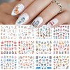 3 Sheets Christmas Nail Art Stickers Snowflake 3D Self-Adhesive Christmas