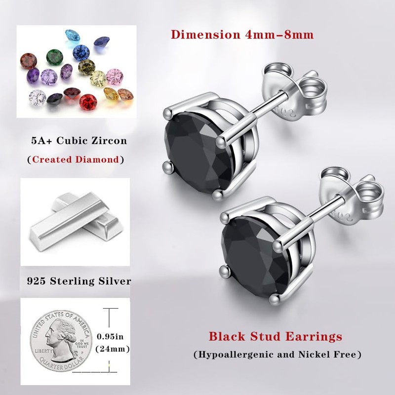 jiamiaoi Fashion High-Quality Earrings Silver 925 Sparkling 5A + Cubic