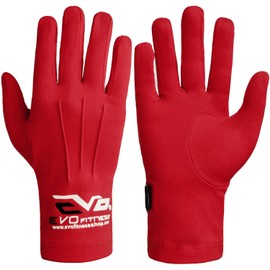 EVO Winter Thermal Inner Gloves Golf Skiing Cycling Motorbike walking Baselayer (Red, Medium)