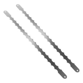 Luxshiny 2Pcs Stainless Steel Bread Cutter Blades Double Serrated Replacement Knife for Wooden Bread Knives Perfect for Slicing Cakes Pies and Toast