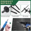 Keadic 75Pcs 3 Sizes 3/16" Black Aluminum Blind Rivets Assortment