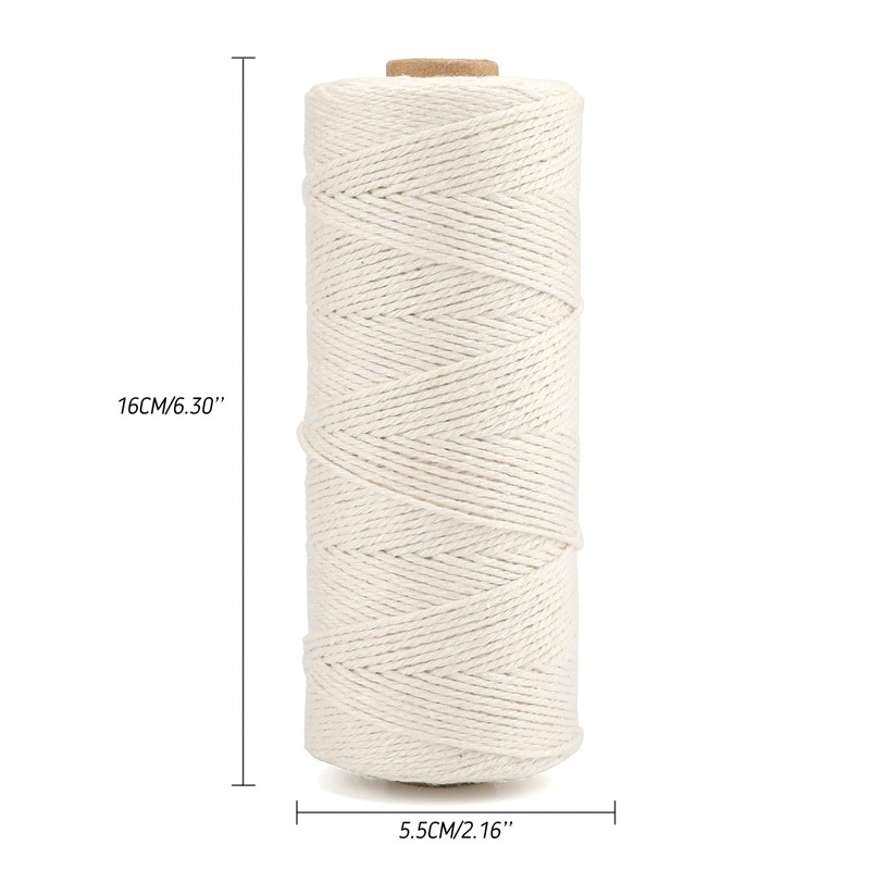G2PLUS 200M Beige Gift String Twine, 1.0MM Cotton Wrapping Bakers