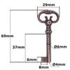 cyclingcolors Turning Bar Lock Furniture Lock Decorative Key Cabinet Lock