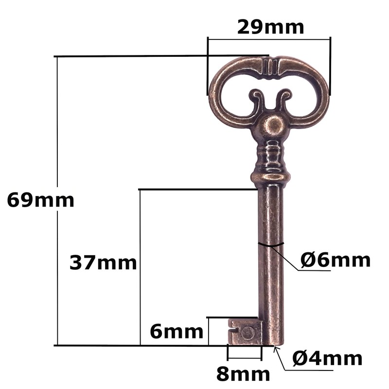 cyclingcolors Turning Bar Lock Furniture Lock Decorative Key Cabinet Lock