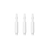 8 Flight Dart Shafts, Moulded Flight System, White, Short 19mm