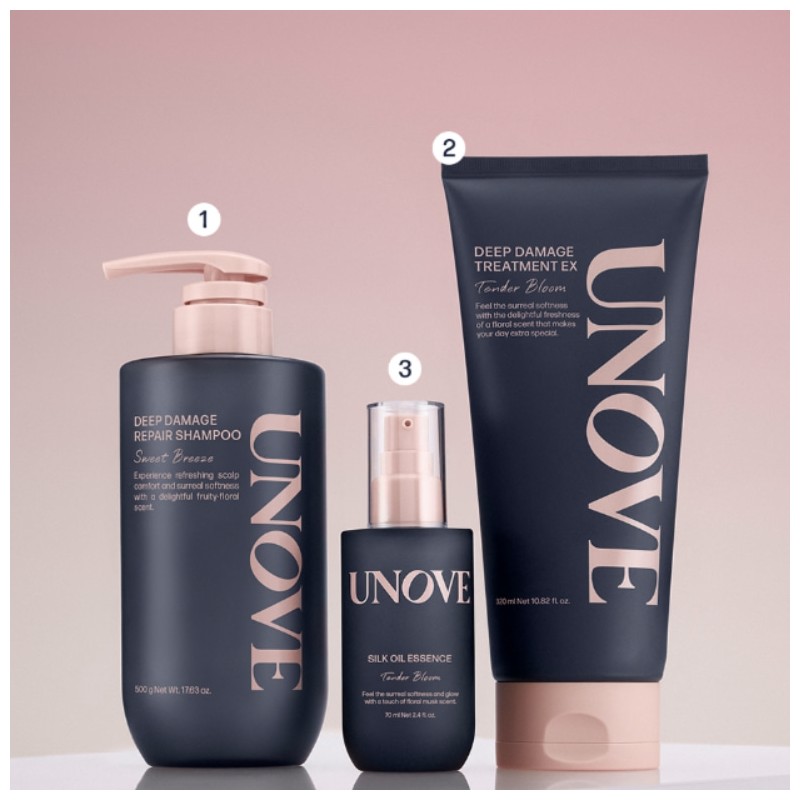 UNOVE Silk Oil Essence Double Special Set 2items, Scent:Warm Petal