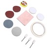 20 Pieces Watch Glass Polishing Kit Buffing Powder Felt Pad