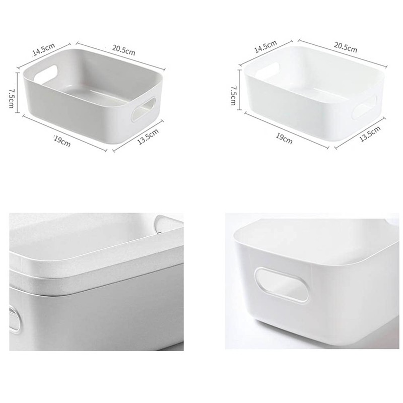 Bgfuni 2pcs Plastic Storage Baskets, Storage Boxes, Plastic Organizer Baskets