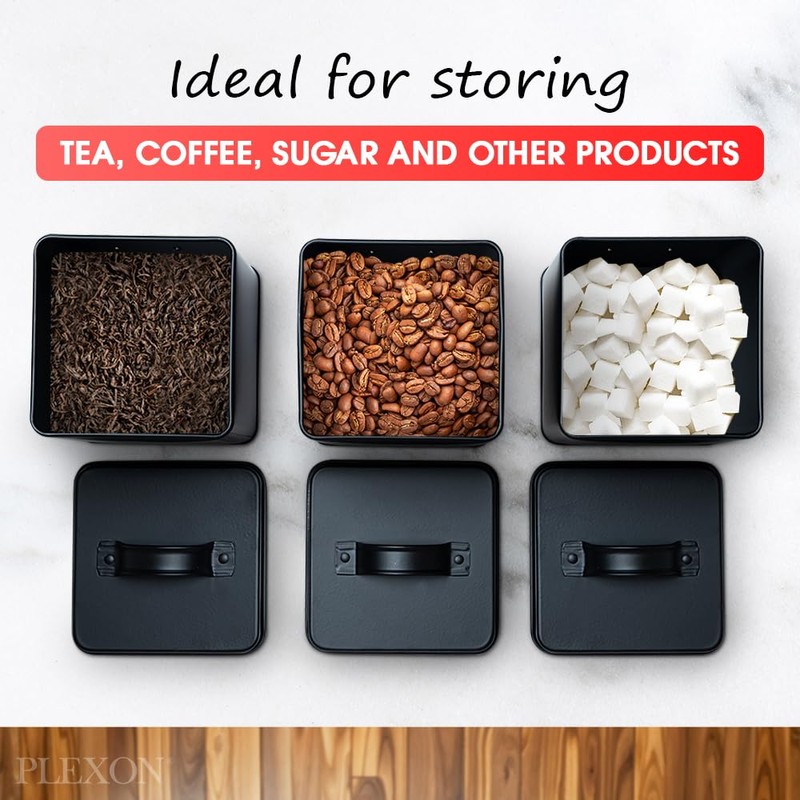 Plexon Canisters Sets for the Kitchen, Kitchen Canisters for Countertop