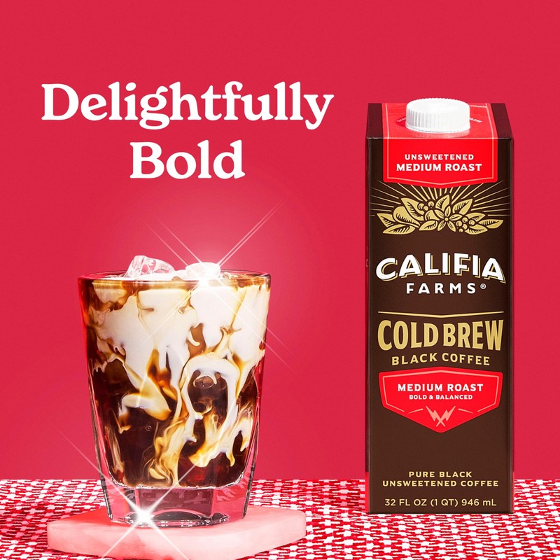 Califia Farms - Pure Black Medium Roast Cold Brew Coffee,