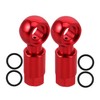 Kisangel 2pcs Hydraulic Quick Couplings Red Quick Connect Hose Fittings