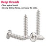 Qrity 20pcs Self Tapping Screws, 304 Stainless Steel Phillips Flat