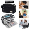 Large Capacity Pencil Case with 3 Compartments, Portable Big Pencil