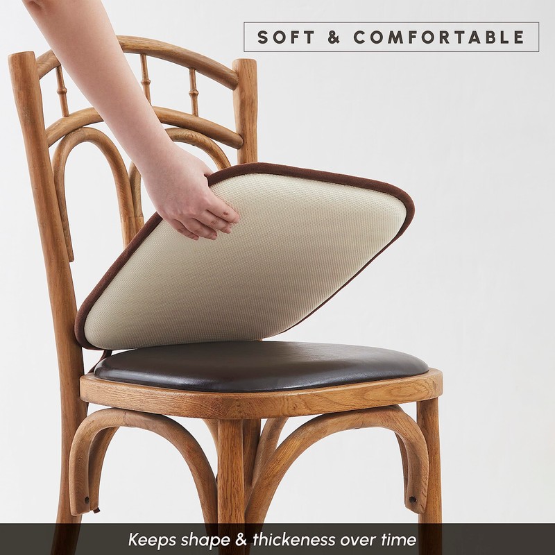 Elegant Comfort 6 Pack Chair Cushion Covers - Skid-Proof Rubber