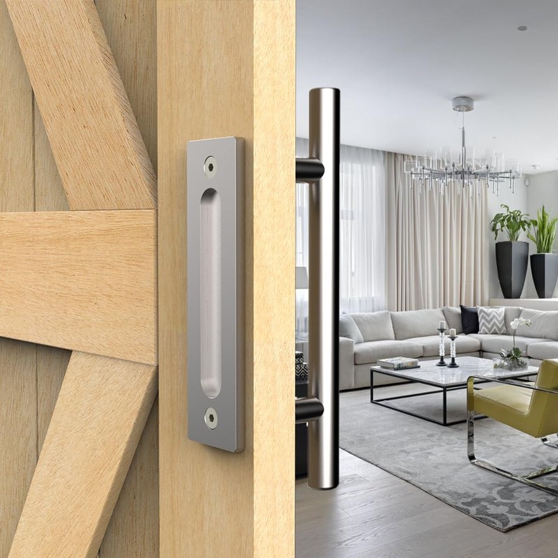 QINAIXQM 30 cm Sliding Door Handle, Double-Sided Barn Door Handle,