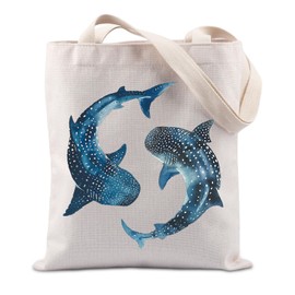 Shark Lovers Gift Ocean Animal Shark Gift Ocean Protection Navigation Gift Hawaii Beache Shark Tote Bag (Shark tote CA)