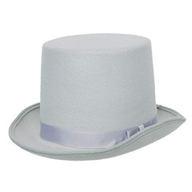 Underwraps Unisex Adult Felt Top Hat Costume Accessory-Grey, Gray, One Size