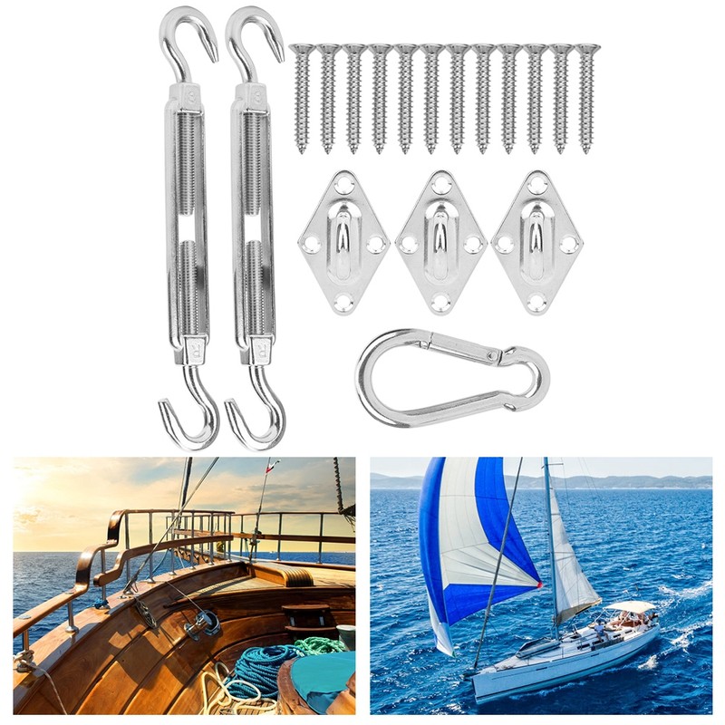 Stainless Steel Hardware Kit Screw Rhombus Hook Spring Buckle Shade
