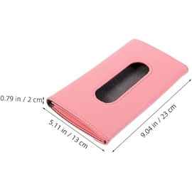 Tuvwxyza Caja De Pañuelos PU,Porta Pañuelos para Visera de Coche y Vehículos, Organizador de Visera(Rosa,2 Piezas)