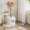 Modern Real Wood Cat Tree Tower for Large Cats |