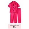 Women’s Satin Pajama Set for Sleep & Lounge – Heart