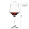 C CREST Wine Glasses Set of 8, 12oz, Lead-free, Clear,