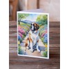 Caroline's Treasures Saint Bernard Spring Path Greeting Cards Pack of