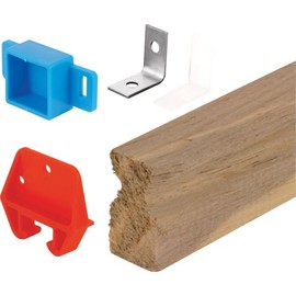 Prime-Line Products R 7144 Wood Drawer Track Repair Kit, 24 in., Wood/Plastic/Steel Components