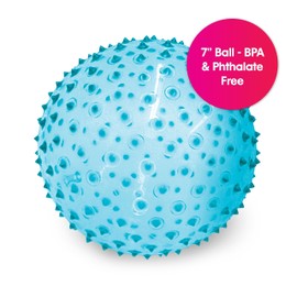 Edushape The Original Sensory Ball for Baby - 7” Transparent Trendy Color Baby Ball That Helps Enhance Gross Motor Skills for Kids Aged 6 Months & Up - Pack of 1 Vibrant & Unique Toddler Ball