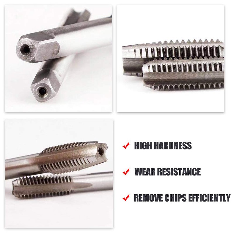 Metric Tap Drill Bit Set, M3/4/5/6 Hand Screw Thread Tap