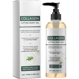 Aceite Corporal Lifting Con Colágeno Para Reafirmar Y Estirar La Piel - Hidratante Antiarrugas Para Piel Flácida Y Con Estrías - Aceite Hidratante Para Cuello, Escote Y Muslos - 100 Ml
