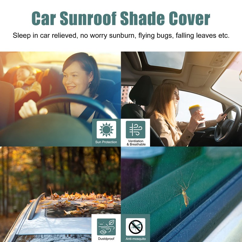 X AUTOHAUX SUV Magnetic Sunroof Shade Cover Sun Roof Breathable