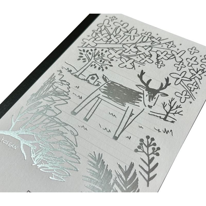 OGUNO Japanese Glitter Foil Press Adult Design Notebook Deer B6