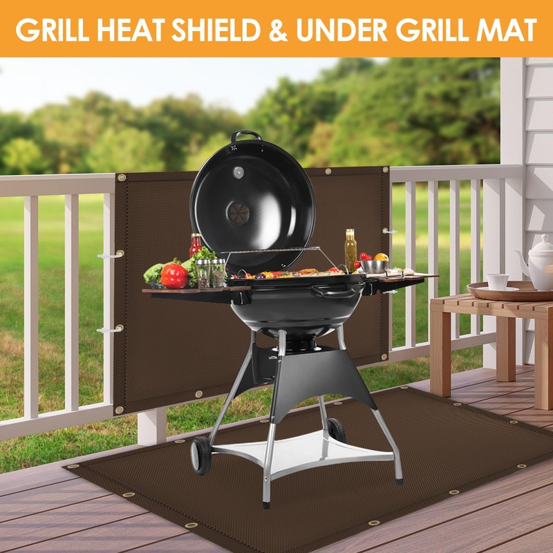 Fireproof Heat Shield for Wall Behind Grill Protect Deck Fence