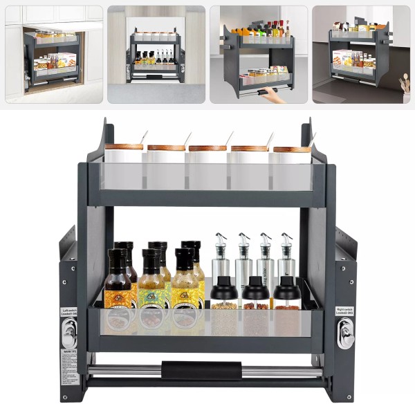 Pull-Out Cabinet Shelf Drop Down Shelf Pull-Down Lift for Kitchen