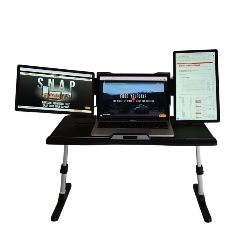 Xebec Air Desk Adjustable Laptop Lap Desk with Height &