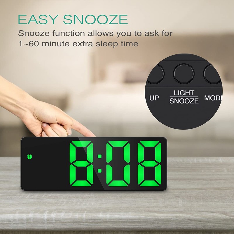 ORIA Digital Alarm Clock, Small Desk Clock, Led Alarm Clock