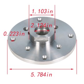 findmall 6 Inch Steel Wood Lathe Face Plate 1-1/4 Inch x 8TPI Threaded with Locking Set Screw to Secure on Spindle for Wood Lathe Turning Reversing Lathes