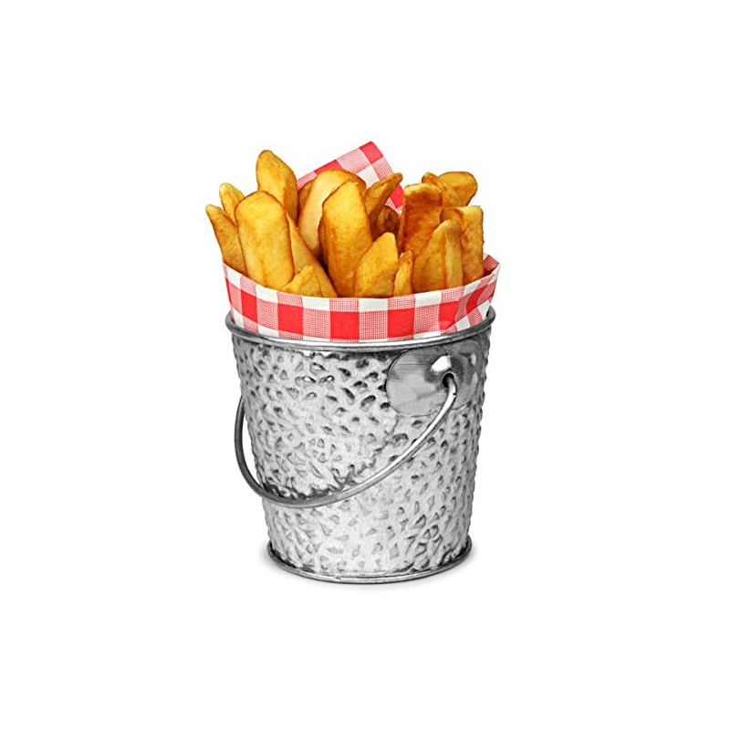 TableCraft Products GT33 Small Pail, Galvanized, 3" x 3", Silver