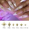 400Pcs Star Nail Charms for Nail Art Gold Nail Charms