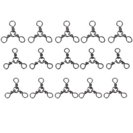 PATIKIL 3 Way Swivel Fishing Tackle #4/#5/#6 46LB/40LB/33LB, 150Pcs Stainless Steel Cross Line Swivels Trolling Lure Connector Three Way Fishing Rigs for Saltwater Freshwater Catfish