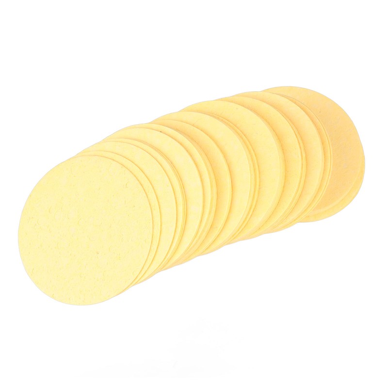 Compressed Wood Pulp Facial Sponges Natural Cellulose Face Sponge for