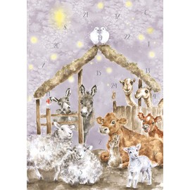 Wrendale Designs by Hannah Dale - Away In A Manger - Advent Calendar - 210mm by 297mm