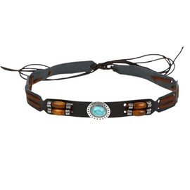 TOPXIAOBAO Hat Band Cowboy Hat Band Western Hat Band Handmade Leather Ethnic Western Straw Felt for Panama Hat Belt Replacement Black