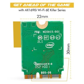 Intel AX1690i with Double Connect WiFi 6E CNVi Tri Band 2.4 | 5 | & 6GHz DCT Wireless CRF Card AX411NGW 802.11ax 2.4Gbps Bluetooth 5.3 Compatible
