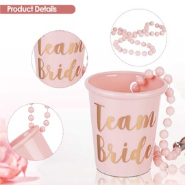 Hen Party Accessories, Hen Party Shot Glasses Necklace and Bride Tribe Wristband Kit, Party Decoration for Wedding Bridal Shower Bachelorette Party (25PCS)