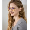 ANYLUV Rimless Cat Eye Blue Light Glasses Woman, Stylish Lightweight