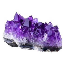 WUYOUSHI Natural Amethyst Crystal Cluster Healing Stones Raw Amethyst Rock Healing Crystals Energy Balance Reiki Meditation and Spiritual Growth (1Pc 0.07-0.11 LB)